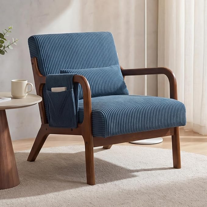 DUMOS Mid Century Modern Accent Chair, Upholstered Armchair by DumosLifestyle
