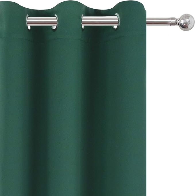 LEMOMO Dark Green Bedroom Blackout Curtains/38 x 63 Inch Long/Set of 2 Curtain - Image 7