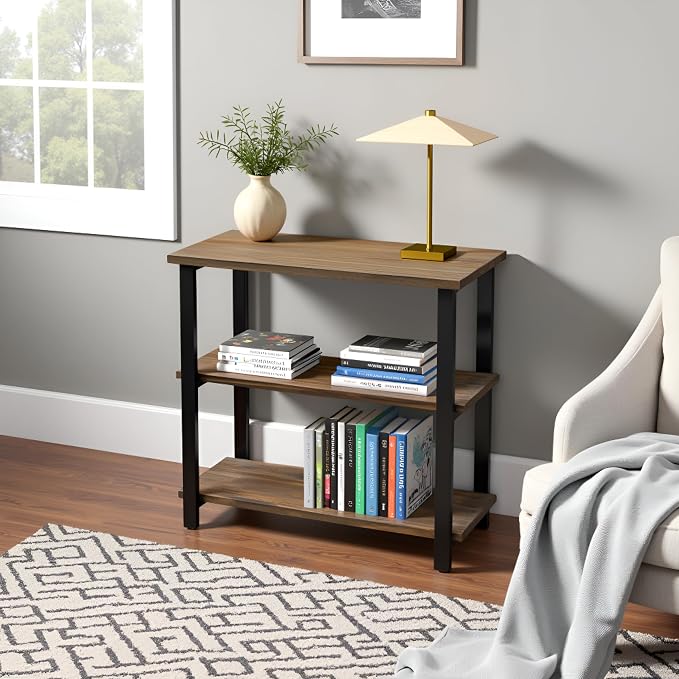 Alaterre Furniture Pomona Living Room 3-Tier Solid Wood Under-Window Bookshelf - Image 2