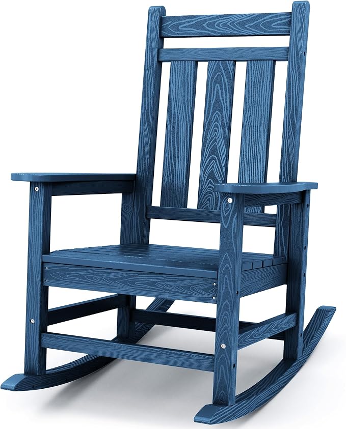 KINGYES Oversized Outdoor Rocking Chair, All-Weather Patio Rocking Chairs by KINGYES