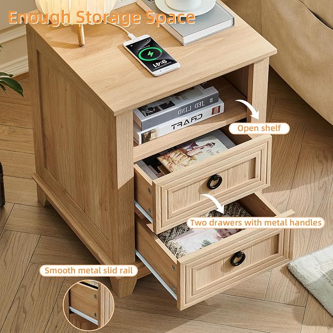Joaxswe 18" Farmhouse Night Stands Set of 2 - Image 5