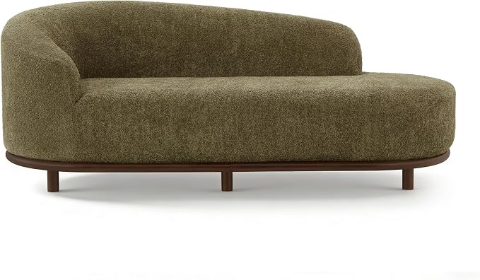 Christopher Knight Home Bouclé Chaise Lounge Sofa Mid Century Modern - Image 6