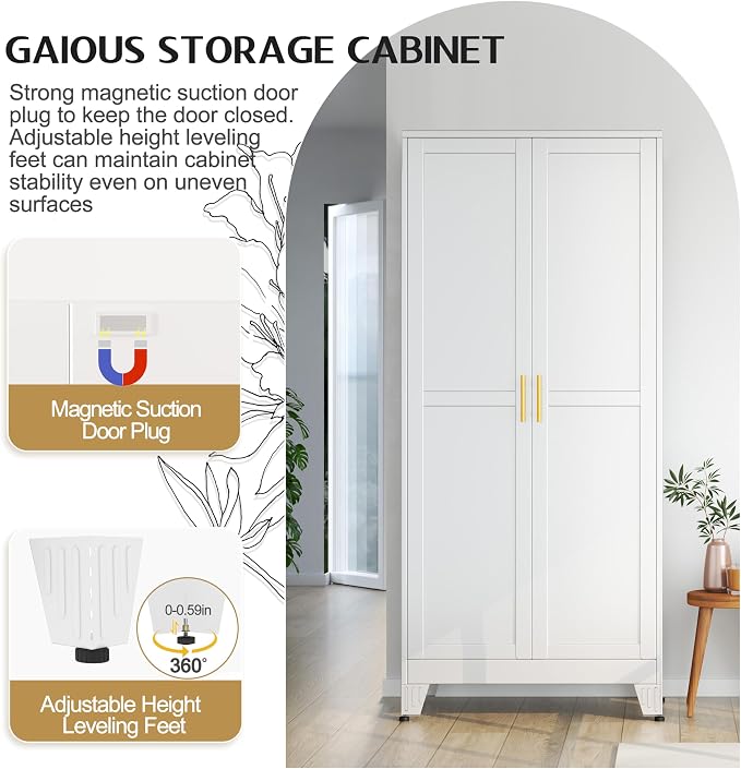 GAIOUS 71" Tall Metal Storage Cabinet - Image 9