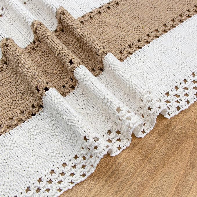 FEXIA Boho Table Runner for Home Coffee Decor 90 Inches Long Farmhouse Rustic - Image 4