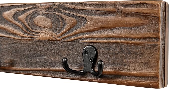 Alaterre Furniture Pomona Entryway Bench and Coat Hook Set – Modern Rustic - Image 14