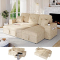 90 Inch Modular Sectional Sleeper Sofa Bed, 4 in 1 Pull Out Couch Bed by Bonroyo-FindYourPlace