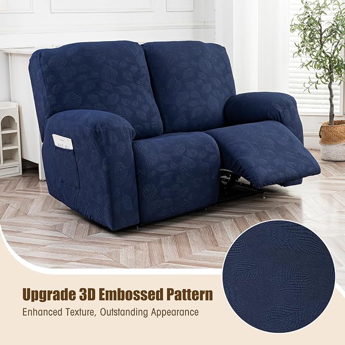 Gennia Recliner Loveseat Cover 4 Pieces, Waterproof Stretch Recliner Sofa - Image 2
