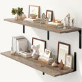 Fun Memories Floating Shelves for Wall, 12 Inch Deep Floating Shelves Set of 2 by FunMemories