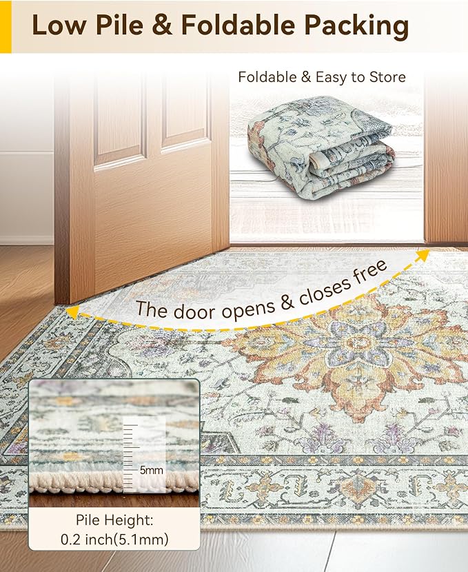 RELEANY Area Rugs 2'6"x4' Kitchen Rugs Entry Rug Small Rugs - Image 5