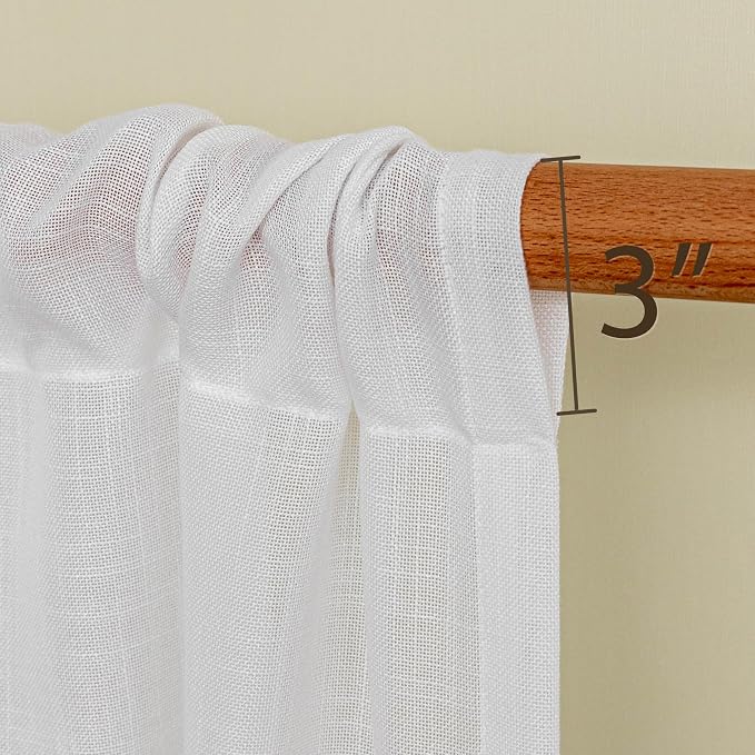 MYSKY HOME White Curtains 24 Inch Long - Image 5
