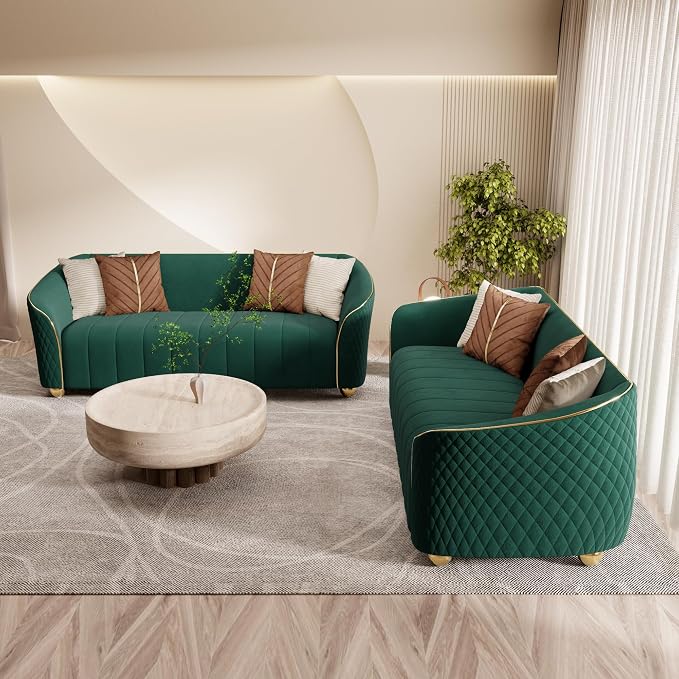 1-Piece Luxury Velvet Sofa Set for Living Room, Elegant Design Couch Set - Image 5