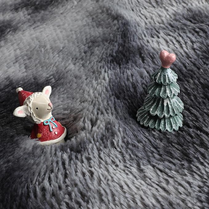 Amdrebio Tie-Dyed Dark Grey Round Rug 4Ft - Image 2