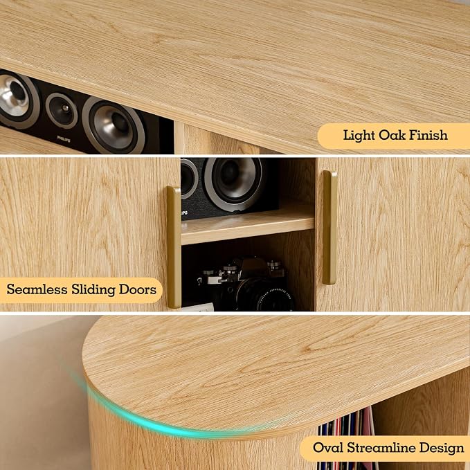 ZttRiee TV Stand for TVs up to 60 Inch, Entertainment Center - Image 5