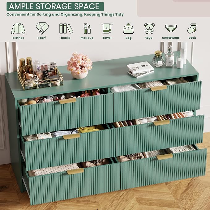 Garvee 6 Drawers Dresser for Bedroom - Image 7