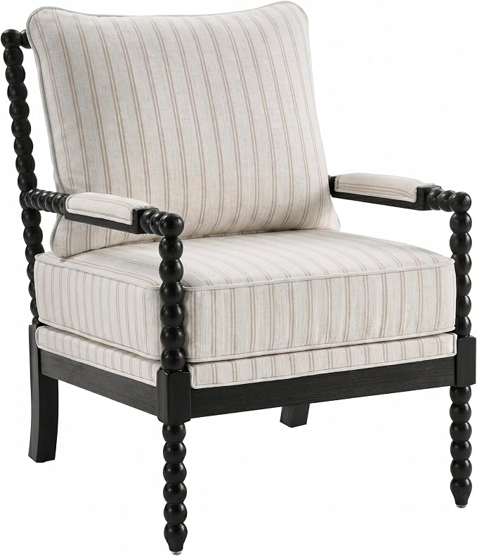 DUHOME Linen Fabric Spindle Accent Chair Set of 2, Bobbin Chair - Image 9