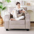 Oversized Accent Chair with Seat Storage, Comfy Living Room Chairs with Armrest by Fryruwa
