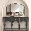 Besdomus Antique Arched Large Mirror: 48"x33" French Oversize Black Arch by Besdomus
