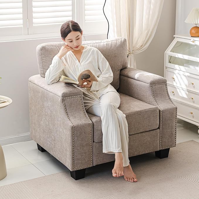 Rexulqo Oversized Accent Chair Set of 2, Oversized Armchair - Image 6