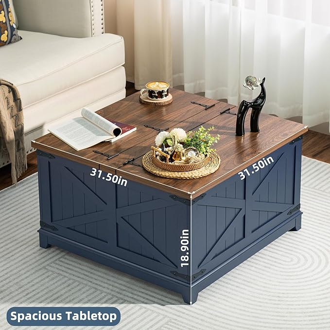 Farmhouse Coffee Table Set of 3, Furniture Set - Image 7