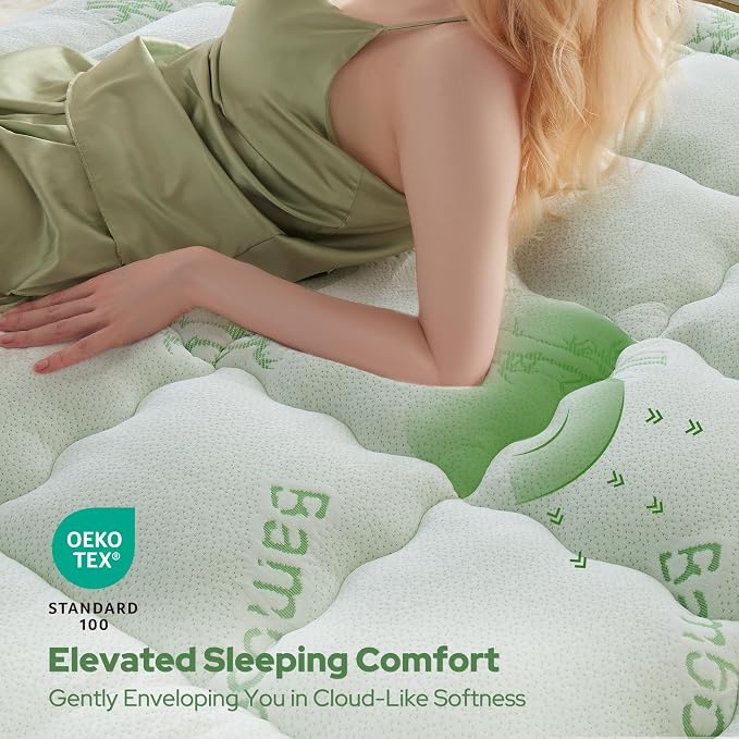 BEDLORE Twin Mattress Topper Viscose Derived from Bamboo, Thick Pillow Top - Image 2