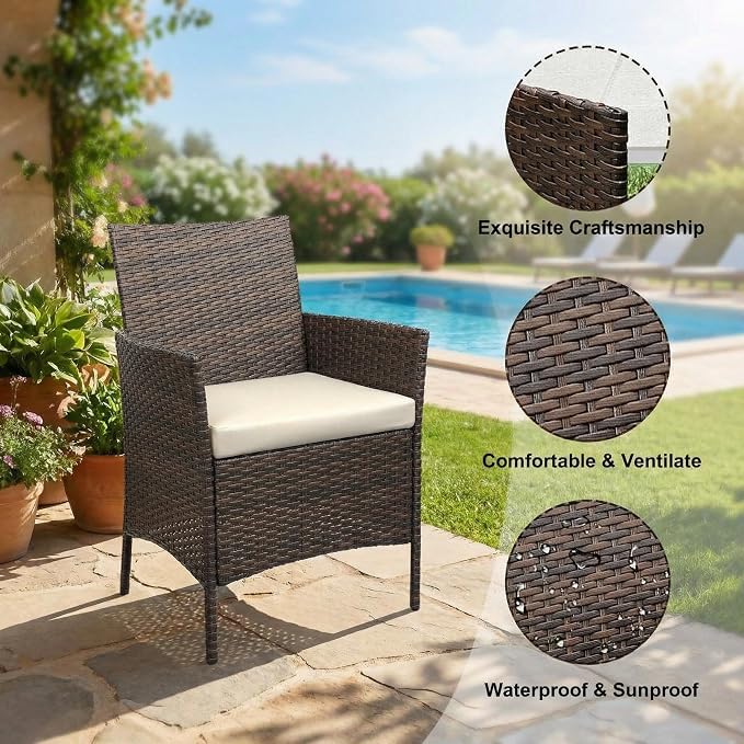 GarveeLife 3 Pieces Patio Furniture Set, Outdoor Furniture Sets - Image 7