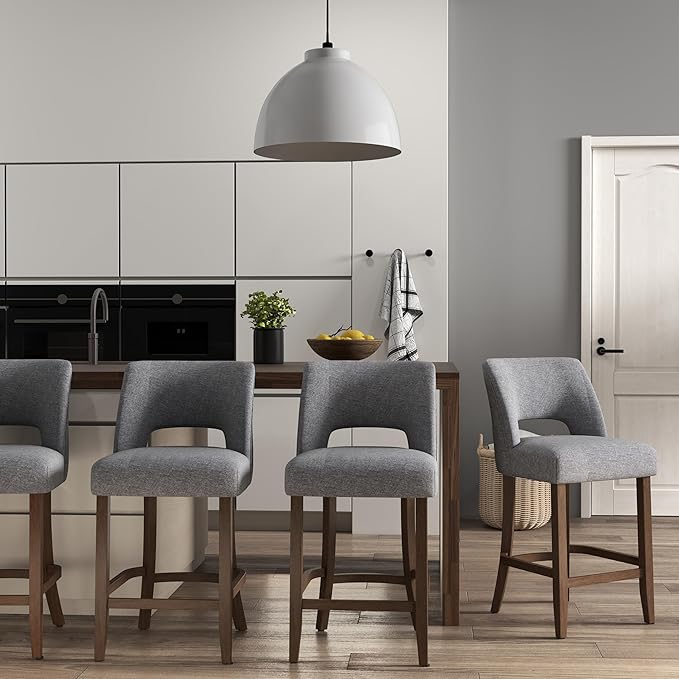 VKNOW Bar Stools Set of 2, Modern Counter Stools - Image 5