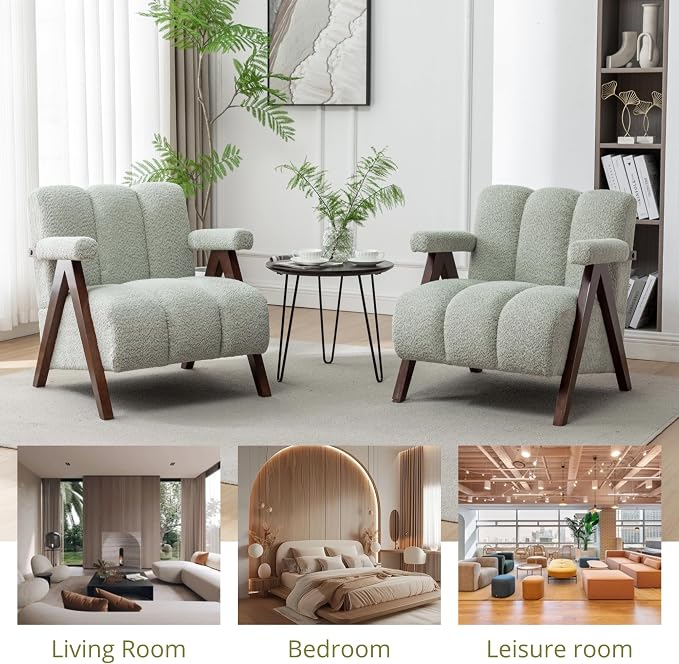 Mid Century Modern Accent Chairs Set of 2 - Image 7