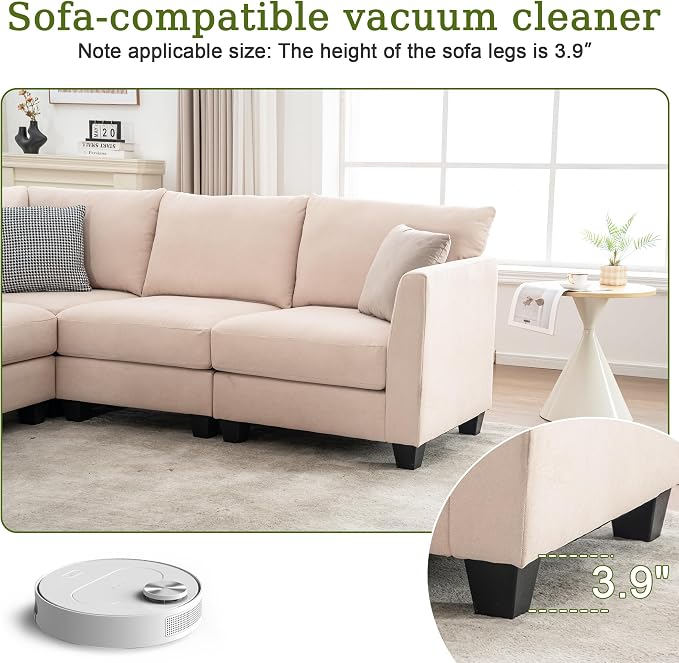 150.4" Large Sectional Couches for Living Room, 8 Seater L Shaped Modular - Image 8