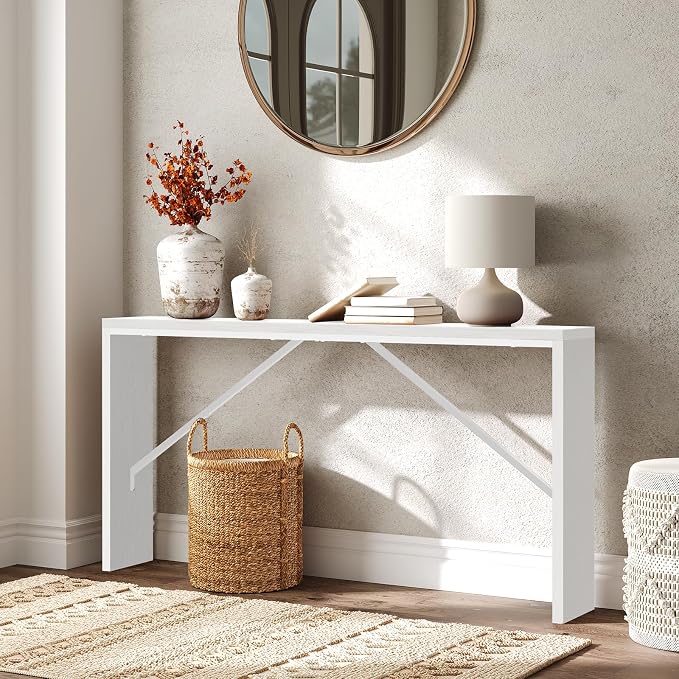 MAHANCRIS Console Table, 62.2" Long Sofa Table Behind Couch, Narrow Entryway - Image 4
