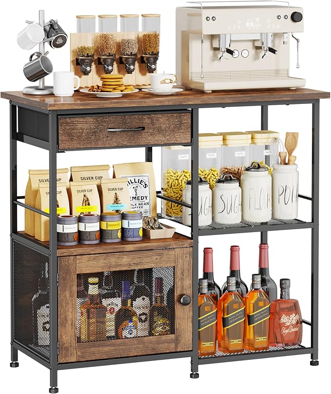 SWTYMIKI 33.31''x14.25'' Coffee Bar Cabinet - Image 9