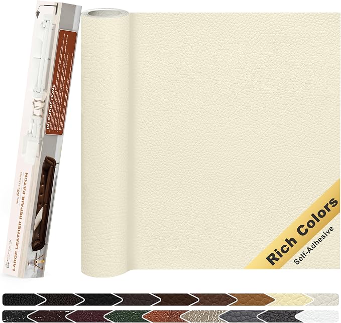 KING MOUNTAIN Leather Repair Patch, 12 x 60 Inches self Adhesive Leather Repair by ForABetterHomeLife