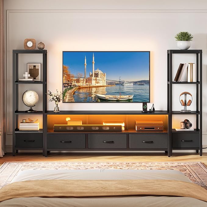 YITAHOME Modern TV Stands for 65 inch TVs, Entertainment Center by YITAHOME