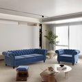 ORRD 2 Pieces Living Room Set, Velvet Couch Chesterfield Sofa Couch Chair by ORRD