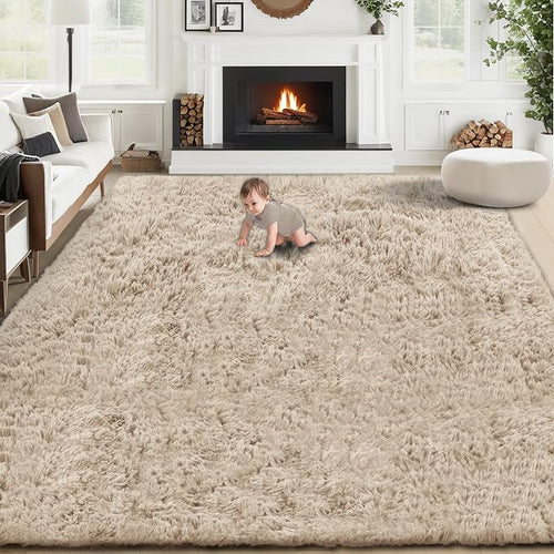 6x9 Area Rug for Living Room: Fluffy Shag Soft Washable Rugs Large Fuzzy Plush by VECARF