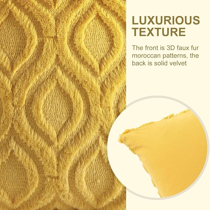 decorUhome Summer Throw Pillow Covers 26x26 Inch Set of 2, Soft Plush Faux Wool - Image 6