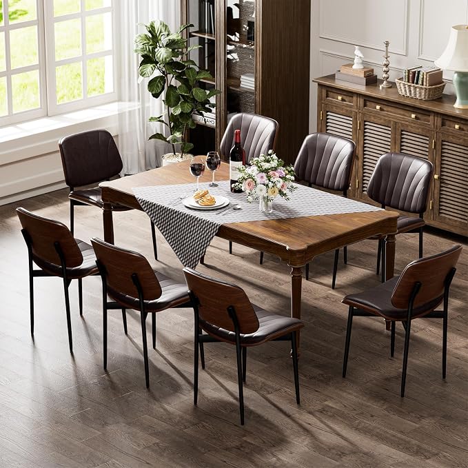 YaFiti Dining Chairs Set of 8, Dining Room and Kitchen Chairs, Mid Century by YaFiti