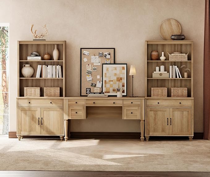 WAMPAT Home Office Furniture Set, Wood Computer Desk by WAMPAT
