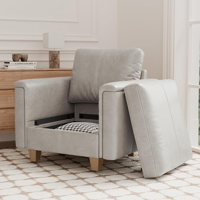 SITJOY Faux Leather Living Room Chair - Image 3