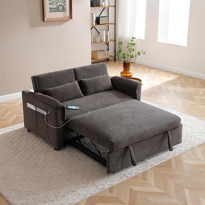 55.5" Small Sleeper Sofa Couch - Image 4