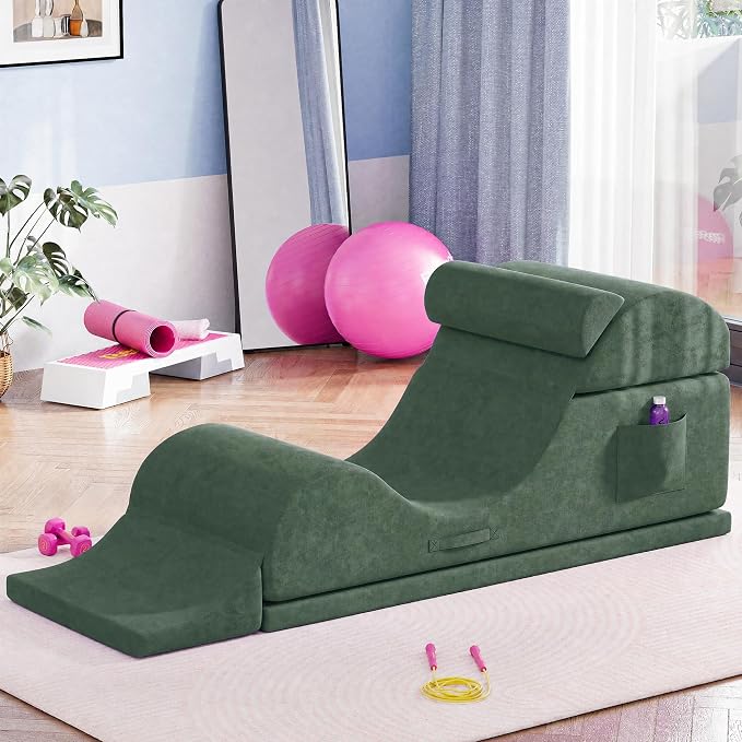 Convertible Yoga Chair for Adults, Ergonomic Foam Lounge by smilesun