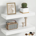 Fun Memories 16 Inch Floating Shelves Wall-Mounted, Engineered Wood Wall Shelves by FunMemories