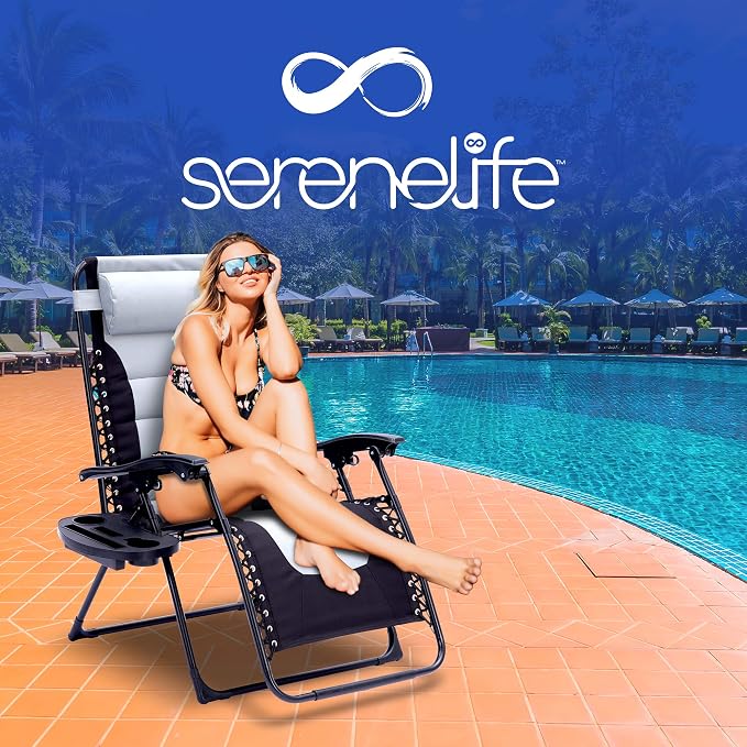 SereneLife Padded Zero Gravity Lounge Chair - Image 8
