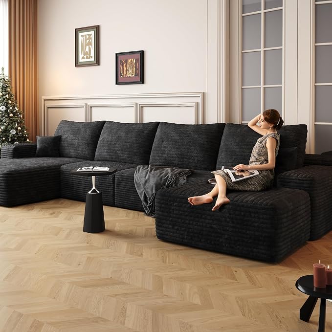 136" Sectional Couches for Living Room Cloud Couch Sofa - Image 7