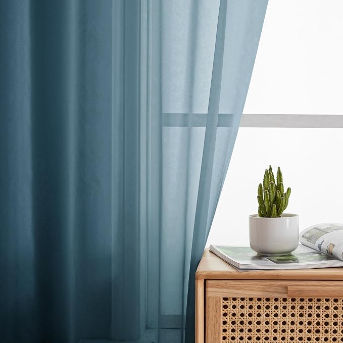 Simplebrand Dusty Blue Tier Curtains - Image 3