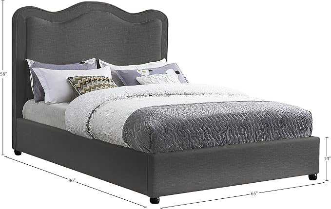 Meridian Furniture FelixGrey-Q Felix Collection Modern | Contemporary Linen - Image 3
