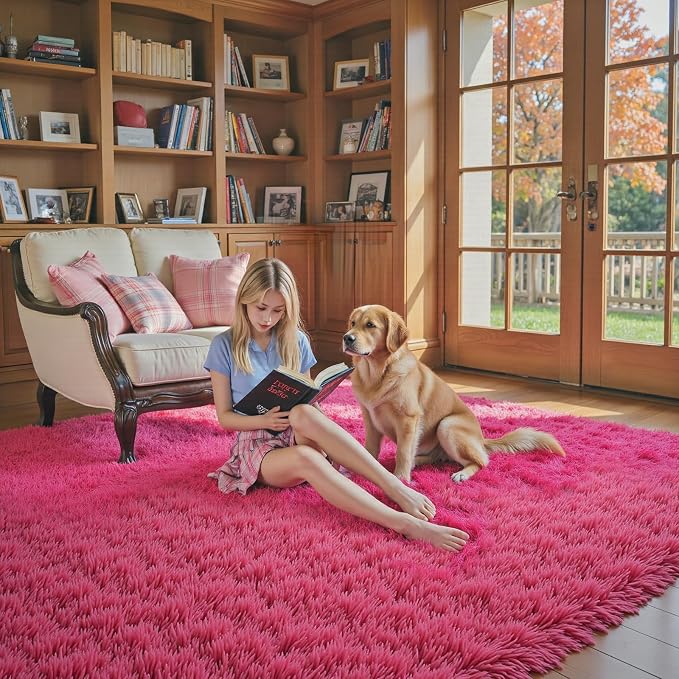 Rugs for Living Room 6x9, Alfombras para Salas Shag Large Plush Soft Area Rug - Image 4