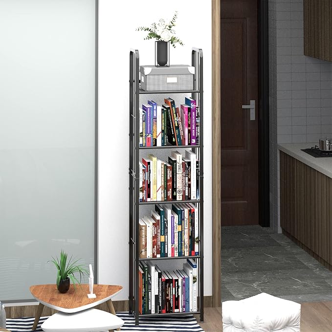 Bookshelf Storage Shelf Bookcase Freestanding Storage Stand - Image 9