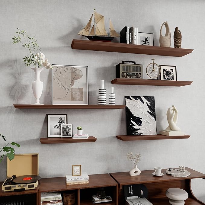 Fun Memories Floating Shelves 36 Inch Long, 9.3 Inch Deep Classic Crown Molding - Image 8