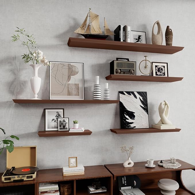 Fun Memories Floating Shelves 24 Inch Long, 9.3 Inch Deep Classic Crown Molding - Image 8