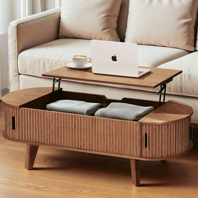 Oval Lift Top Coffee Table by Pruchant